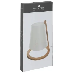 Lampe Pita - bambou et blanc H26 cm - Atmosphera