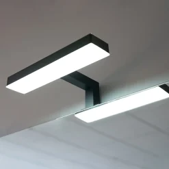 Lampe Pour Installation Bord De Miroir Avec Support Noir - Nettuno