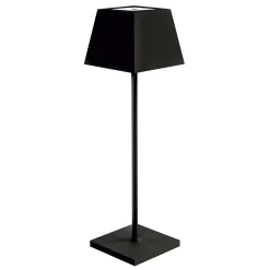 Lampe rechargeable carré en métal noir H:37cm