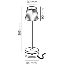 Lampe Rechargeable Pro EMMA Stable Sans Fil Extérieur Design