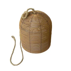 Lampe sans fil LED intégrée dimmable 1W Hang bohème Lumisky marron l.30 x H. 31 x P.30 x Ø 30 cm