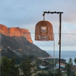 Lampe sans fil LED intégrée dimmable 1W Hang bohème Lumisky marron l.30 x H. 31 x P.30 x Ø 30 cm