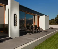 Lampe solaire / décorative 'Ima' en métal noir, blanc chaud, avec capteur crépusculaire, hauteur environ 61,7 cm, pour l'extérieur