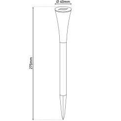 Lampe solaire à LED 'MULTI' (set de 5) , pour l'extérieur, piquet de terre en métal et plastique , multicolore, avec LED intégrée