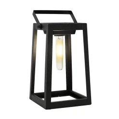 Lampe solaire décorative à LED , pour l'extérieur, déco - métal et plastique noir, avec LED intégrée