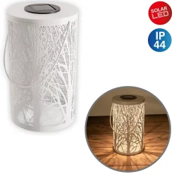 Lampe solaire décorative LED blanche