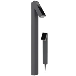 Lampe solaire de jardin à LED IP65 500 lm avec mât et capteur crépusculaire - 3000K