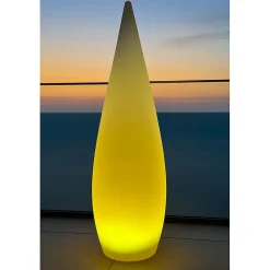 Lampe solaire design GOUTTE D AURORE-150cm-WRGB-USB-télécommande