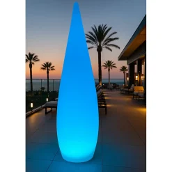 Lampe solaire design GOUTTE D AURORE-150cm-WRGB-USB-télécommande