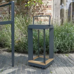 Lampe solaire LED en aluminium Anthracite PIANA