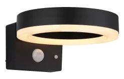 Lampe solaire plastique noir mat, LED