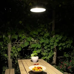 Lampe Solaire Suspendue 1650LM IP65 - Éclairage Réglable 3000K, 4000K, 6000K - Terrasse, Pergola, Jardin - Groupe DDC