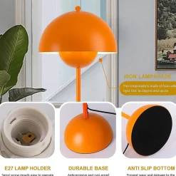 Lampe sur Pied au Design Nordique Classique Doré avec Abat-jour et Base Parabolique Douille E27 pour Salon Salle à Manger Chambre.