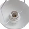 Lampe sur Pied au Design Nordique Blanc Classique avec Abat-Jour et Base Parabolique Douille E27 pour Salon Salle à Manger Chambre