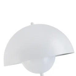 Lampe sur Pied au Design Nordique Blanc Classique avec Abat-Jour et Base Parabolique Douille E27 pour Salon Salle à Manger Chambre