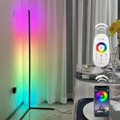 Lampe sur Pied Connectée WiFi RGBW 142cm avec Télécommande - SILAMP