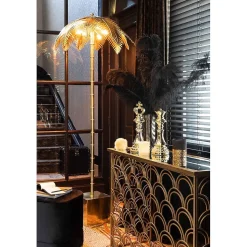 Lampe sur pied en métal doré 77x77x133 cm