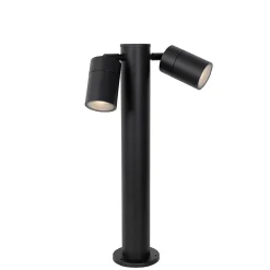 Lampe sur pied extérieur duo - 2 lumière - L 18.7 cm - Noir - Design - Éclairage extérieur