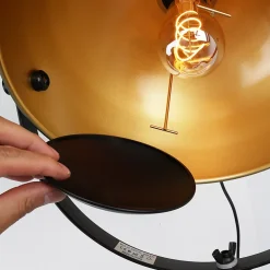 Lampe sur pied trépied en aluminium vintage industriel avec projecteur orientable rétro idéale pour le salon ou le studio douille