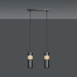 Lampe suspendue AKARI 2 BLACK, Emibig Lighting, Fabriqué en EU