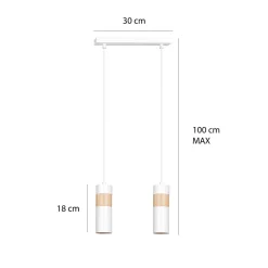 Lampe suspendue AKARI 2 WHITE, Emibig Lighting, Fabriqué en EU