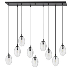 Lampe suspendue ASTRAL 9 BL TRANSPARENT, Emibig Lighting, Fabriqué en EU
