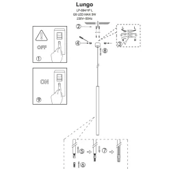 Lampe suspendue de plafond Light Prestige Lungo dorée 1 x G9 1 pc.