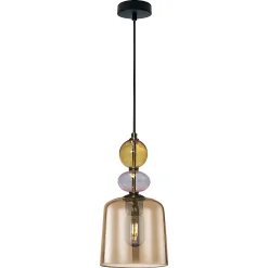 Lampe suspendue de plafond ambrée Light Prestige Tropea 1 x E27 1 pc.