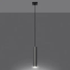 Lampe suspendue en acier 1 lampes 8x8x100cm Sollux