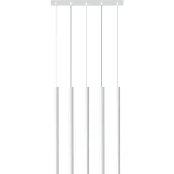 Lampe suspendue en acier 5 lampes 45x5x90cm Sollux