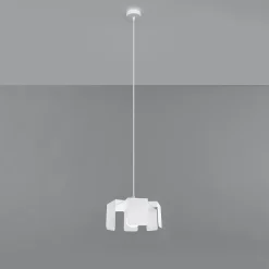 Lampe suspendue en acier 1 lampes 24x24x110cm Sollux