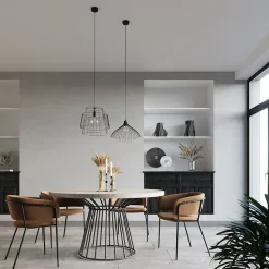 Lampe suspendue en acier 1 lampes 40x40x125cm Sollux