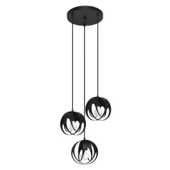 Lampe suspendue en acier 3 ampoules 3000K - 30x30x117cm Sollux