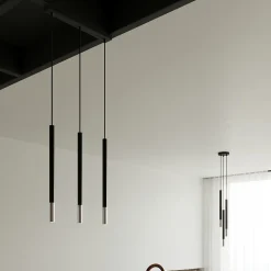 Lampe suspendue en acier 3 lampes 20x20x90cm Sollux