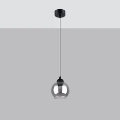 Lampe suspendue en acier 1 ampoule 4000K - 15x15x130cm Sollux