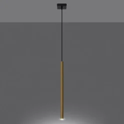 Lampe suspendue en acier 1 ampoule 3000K - 8x8x100cm Sollux