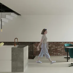 Lampe suspendue en acier 3 lampes 20x20x90cm Sollux