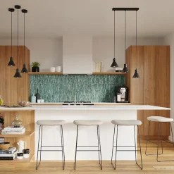 Lampe suspendue en acier 1 lampes 14x14x120cm Sollux