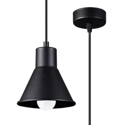 Lampe suspendue en acier 1 lampes 14x14x120cm Sollux