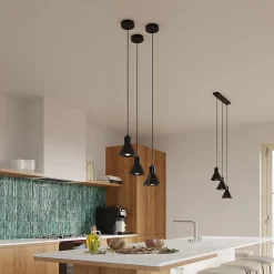 Lampe suspendue en acier 1 lampes 14x14x120cm Sollux