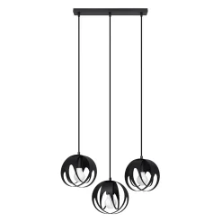 Lampe suspendue en acier 3 lampes 50x16x117cm Sollux