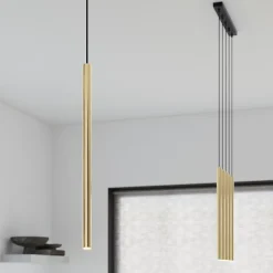 Lampe suspendue en acier 5 ampoules 4000K - 45x5x90cm Sollux
