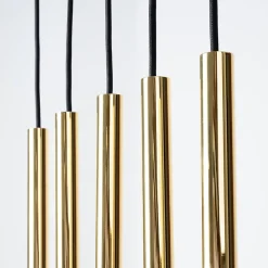 Lampe suspendue en acier 5 ampoules 4000K - 45x5x90cm Sollux