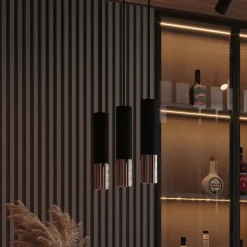 Lampe suspendue en acier 3 ampoules 3000K - 20x20x90cm Sollux