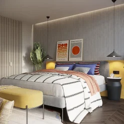 Lampe suspendue en acier 1 ampoule 4000K - 30x30x76cm Sollux