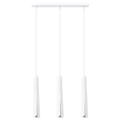 Lampe suspendue en acier 3 lampes 45x5x120cm Sollux