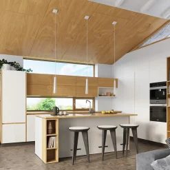 Lampe suspendue en acier 3 lampes 45x5x120cm Sollux