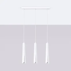 Lampe suspendue en acier 3 lampes 45x5x120cm Sollux