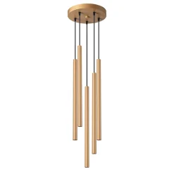 Lampe suspendue en acier 5 ampoules 3000K - 25x25x110cm Sollux