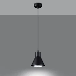 Lampe suspendue en acier 1 ampoule 4000K - 14x14x120cm Sollux